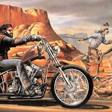 Схема вышивки «байкер»