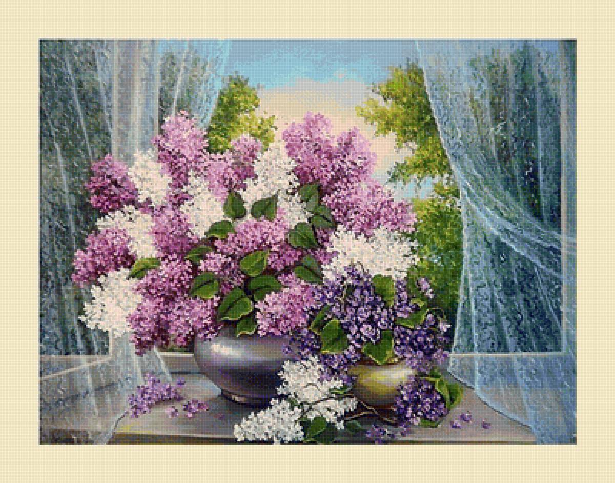 Вариация на тему "Сирень" - природа, сирень, букет - предпросмотр