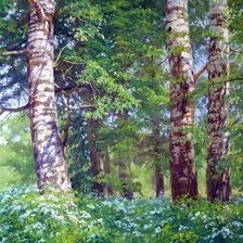 Схема вышивки «Лес»