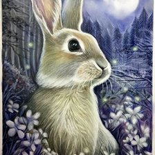 Схема вышивки «заяц»
