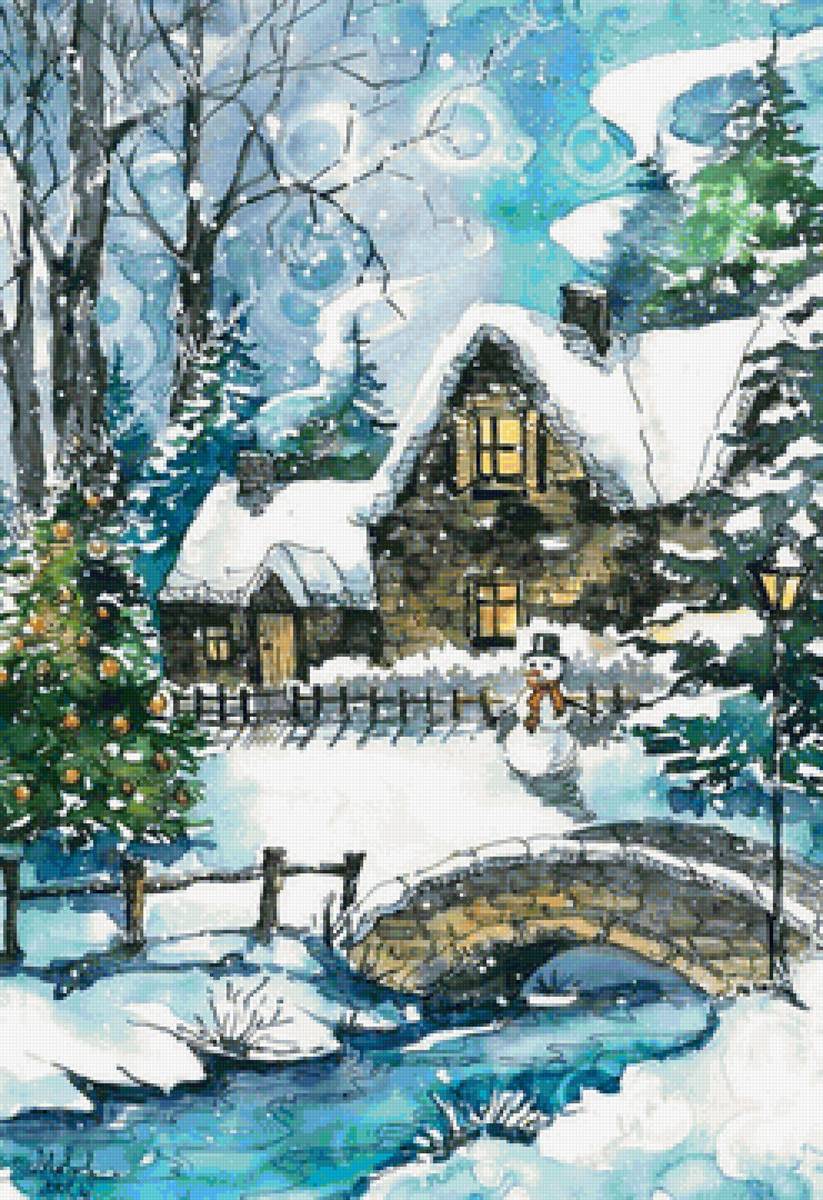 зима - рисунок - предпросмотр