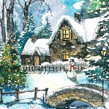 Схема вышивки «зима»