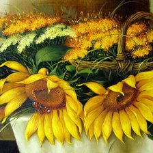 Схема вышивки «Подсолнухи»