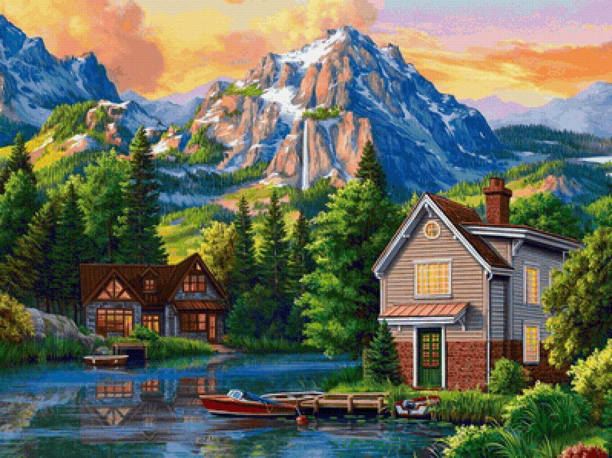 у озера - пейзажи - предпросмотр