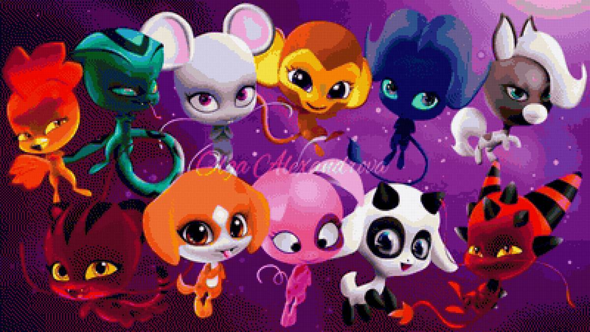 Квами - команда герои леди баг супер кот божья коровка кот пчела - предпросмотр