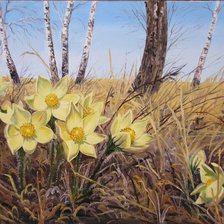 Схема вышивки «Подснежники»