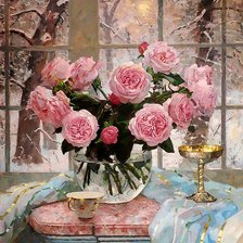 Схема вышивки «Розы зимой. Хамальян С.С.»