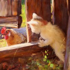 Схема вышивки «котейка»