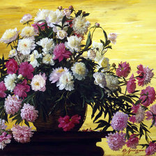 Схема вышивки «Пионы»