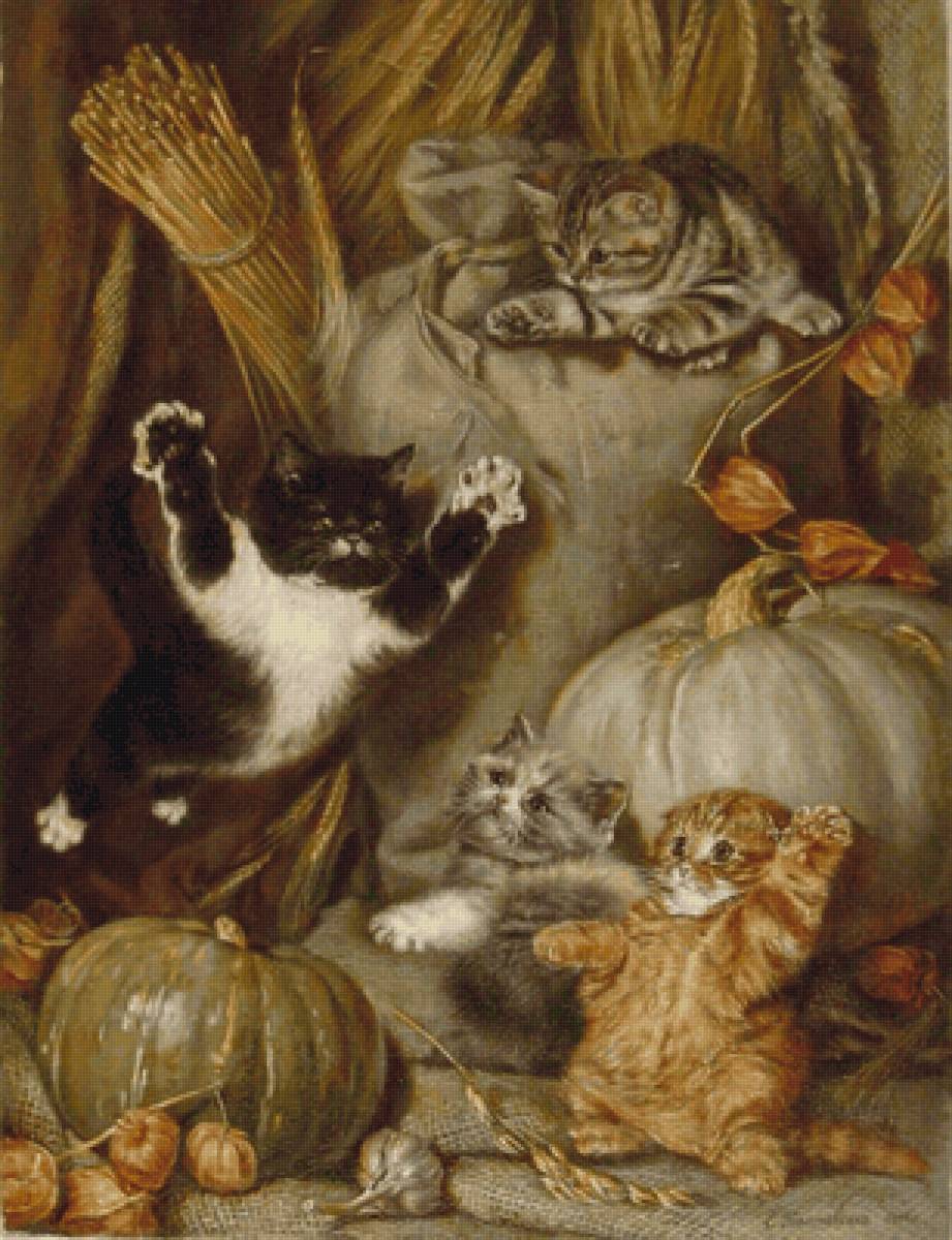 Все счастье в сборе. - коты, натюрморт - предпросмотр