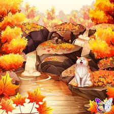 Схема вышивки «Котик»