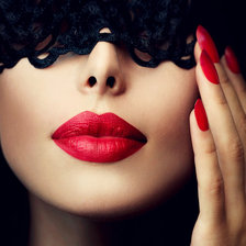 Схема вышивки «Девушка в маске»