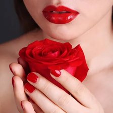 Схема вышивки «Девушка с цветком»