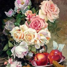 Схема вышивки «Цветочный натюрморт 4»