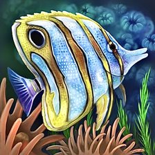 Схема вышивки «Рыбка»