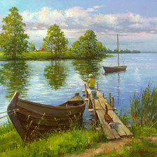 Схема вышивки «Пейзаж»