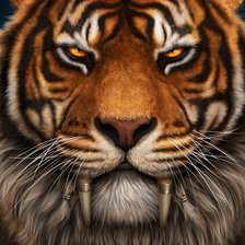 Схема вышивки «тигр 300х170»