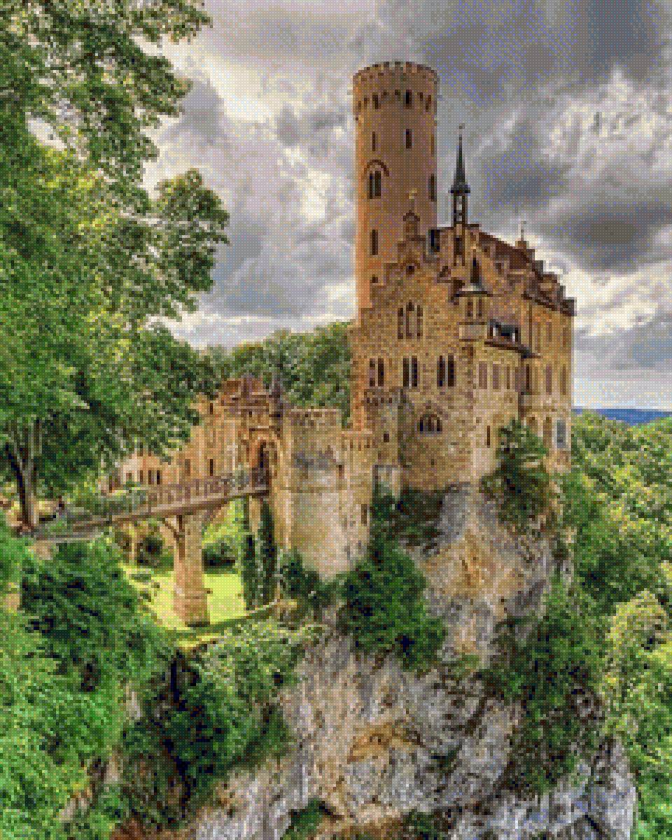 Замок Лихтенштайн - Германия - замок - предпросмотр