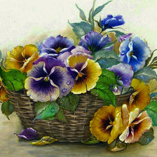 Схема вышивки «Анютки»