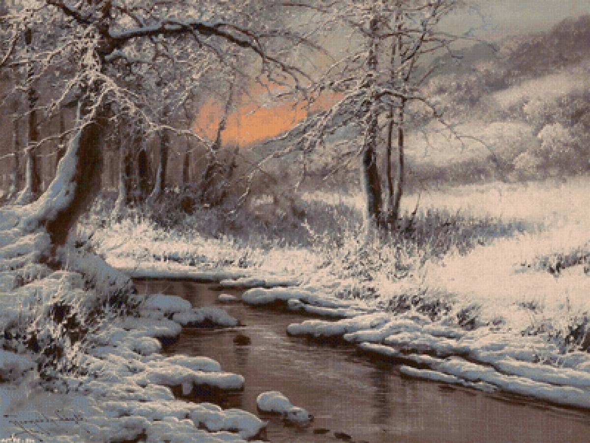 зима - лес, речка, зима - предпросмотр