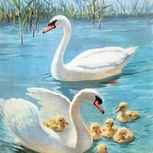 Схема вышивки «Лебеди 3»