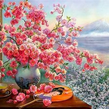 Схема вышивки «Букет сакуры»