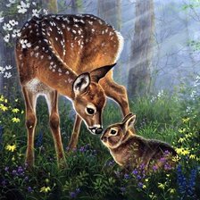 Схема вышивки «Встреча в лесу»