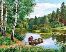 Схема вышивки «пейзаж»