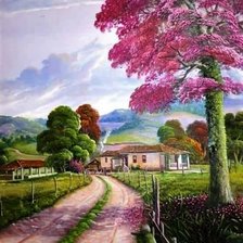 Схема вышивки «Дорога к дому»