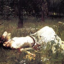 Схема вышивки «Waterhouse Ophelia»
