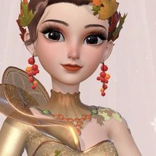 Схема вышивки «Кукла Осень»