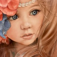 Схема вышивки «Взгляд девочки»