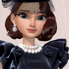 Схема вышивки «Кукла в бархате»