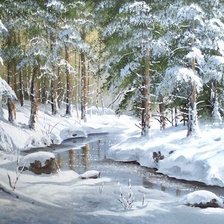 Схема вышивки «Зима»