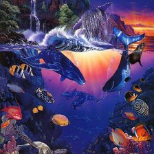 Схема вышивки «Мир океана»