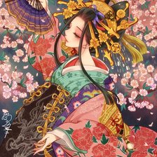 Схема вышивки «Гейша»