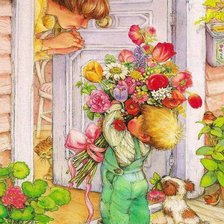 Схема вышивки «Букет для мамы»