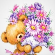 Схема вышивки «Мишка»