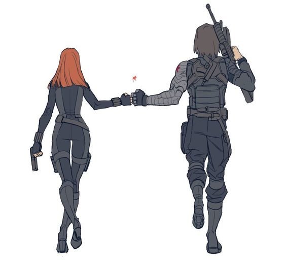 Зимний солдат & черная вдова - marvel, супергерои, наташа романофф, баки барнс - оригинал