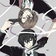 Схема вышивки «Дазай и Чуя (бродячие псы)»