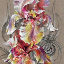 Схема вышивки «ирис»