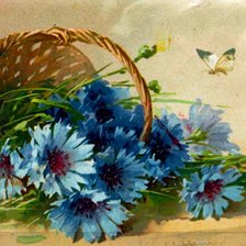 Схема вышивки «Корзина с капельками лета»