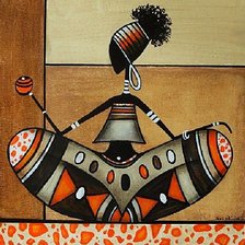 Схема вышивки «africana sentada»