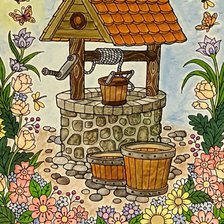 Схема вышивки «колодец»