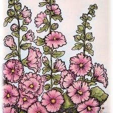 Схема вышивки «мальвы»