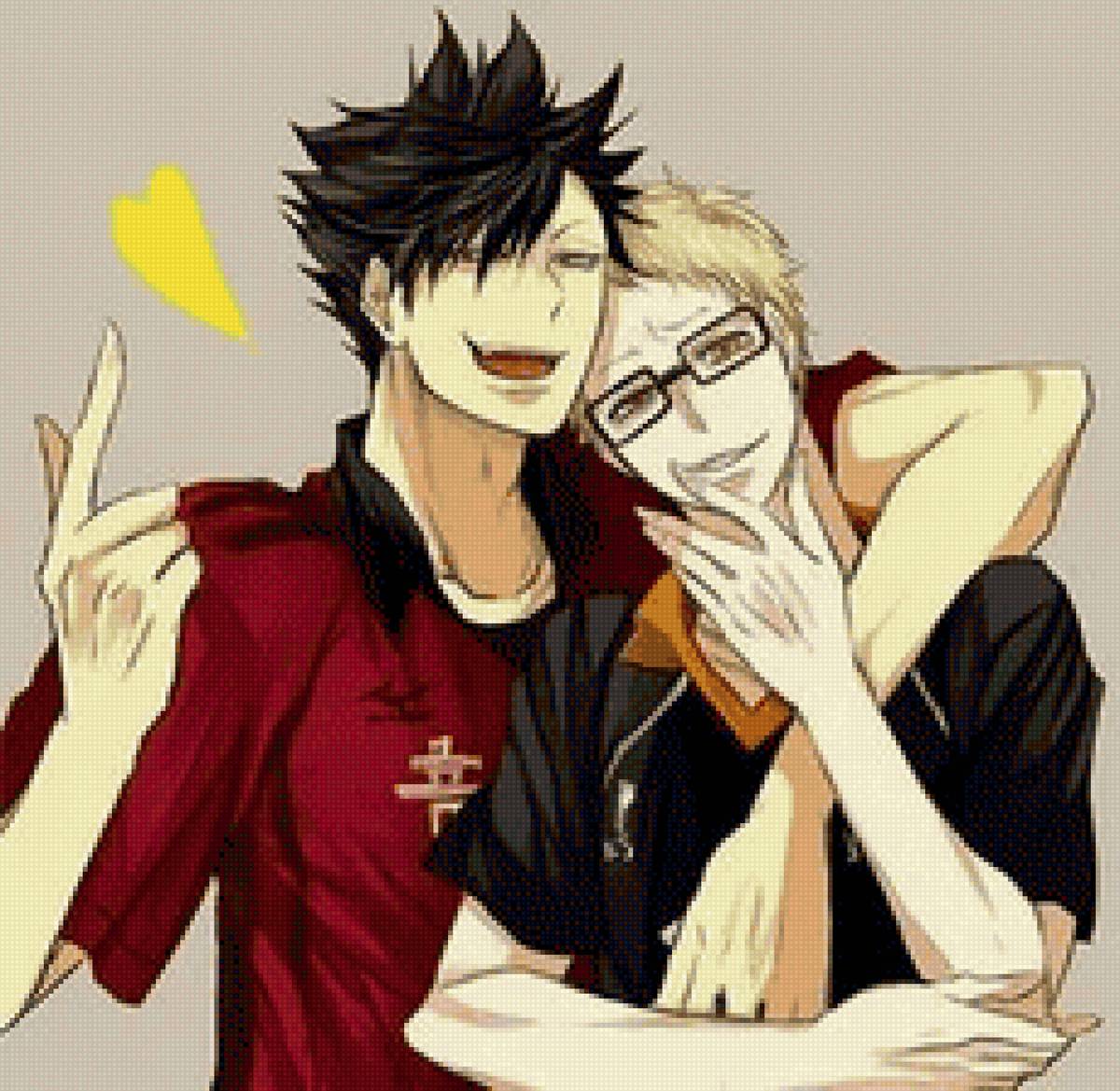 _Цууууки и Куроо_ - аниме, волейбол, куроо, цукишима, некома, карасуно - предпросмотр