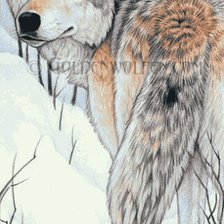 Схема вышивки «волк»