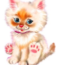 Схема вышивки «котенок»