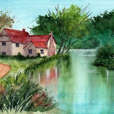 Схема вышивки «пейзаж»