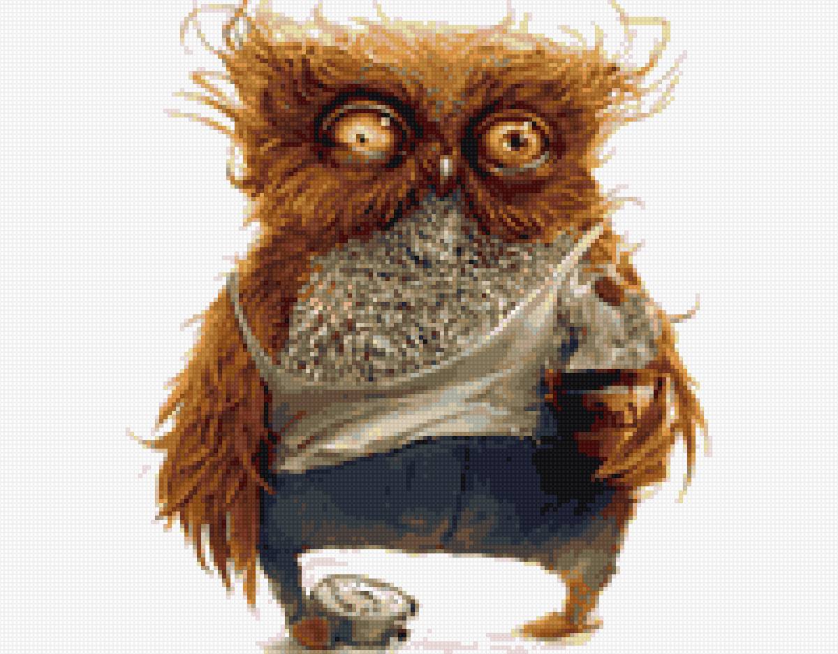 Сова - сова. сон. кофе. - предпросмотр